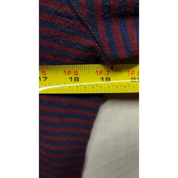 Lucky Brand Shirt Womens XLarge Burgundy Striped Long Sleeve Lightweight Stretch - Picture 9 of 11